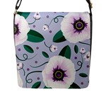 Flowers Petals Blossom Flora Flap Closure Messenger Bag (L)