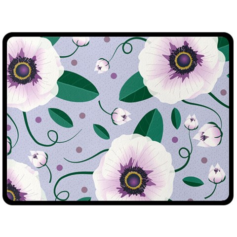 Flowers Petals Blossom Flora Two Sides Fleece Blanket (Large) from ArtsNow.com 80 x60  Blanket Back