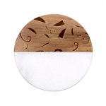 Flowers Petals Blossom Flora Classic Marble Wood Coaster (Round) 