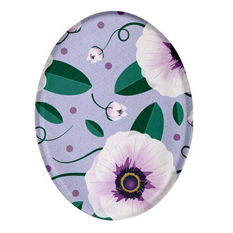 Flowers Petals Blossom Flora Oval Glass Fridge Magnet (4 pack) from ArtsNow.com Front