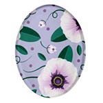 Flowers Petals Blossom Flora Oval Glass Fridge Magnet (4 pack)