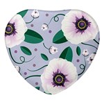 Flowers Petals Blossom Flora Heart Glass Fridge Magnet (4 pack)