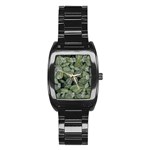 Leaves Foliage Botany Plant Stainless Steel Barrel Watch