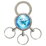 Dolphin Blue Sea Fantasy 3-Ring Key Chain