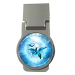 Dolphin Blue Sea Fantasy Money Clips (Round) 