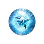 Dolphin Blue Sea Fantasy Magnet 3  (Round)