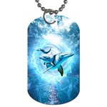 Dolphin Blue Sea Fantasy Dog Tag (Two Sides)