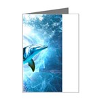 Dolphin Blue Sea Fantasy Mini Greeting Card