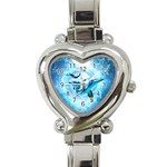 Dolphin Blue Sea Fantasy Heart Italian Charm Watch