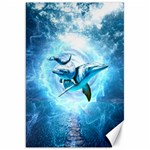 Dolphin Blue Sea Fantasy Canvas 20  x 30 