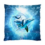 Dolphin Blue Sea Fantasy Standard Cushion Case (Two Sides)