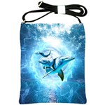 Dolphin Blue Sea Fantasy Shoulder Sling Bag