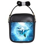 Dolphin Blue Sea Fantasy Girls Sling Bag