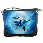 Dolphin Blue Sea Fantasy Messenger Bag