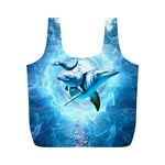 Dolphin Blue Sea Fantasy Full Print Recycle Bag (M)