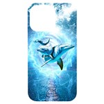 Dolphin Blue Sea Fantasy iPhone 14 Pro Max Black UV Print Case