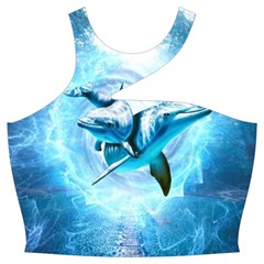 Dolphin Blue Sea Fantasy Cut Out Top from ArtsNow.com Front