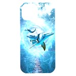 Dolphin Blue Sea Fantasy iPhone 15 Black UV Print PC Hardshell Case