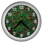 Grass Nature Meadow Wall Clock (Silver)