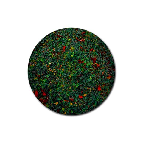 Grass Nature Meadow Rubber Round Coaster (4 pack) from ArtsNow.com Front