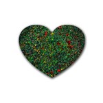 Grass Nature Meadow Rubber Heart Coaster (4 pack)