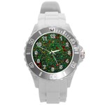 Grass Nature Meadow Round Plastic Sport Watch (L)