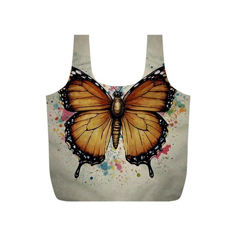 Butterflies of motivation Full Print Recycle Bag (S) from ArtsNow.com Front