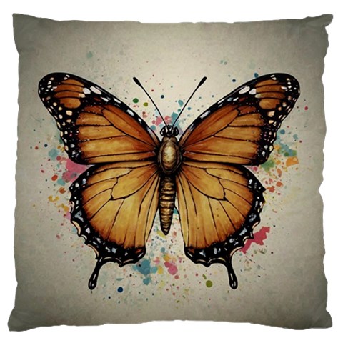 Butterflies of motivation Standard Premium Plush Fleece Cushion Case (Two Sides) from ArtsNow.com Back