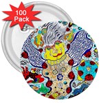 Supersonic ladybug angel power 3  Buttons (100 pack) 