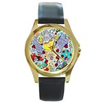 Supersonic ladybug angel power Round Gold Metal Watch