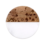 Supersonic ladybug angel power Classic Marble Wood Coaster (Round) 