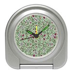 Swirls Foliage Leaves Green Travel Alarm Clock