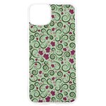 Swirls Foliage Leaves Green iPhone 15 Pro TPU UV Print Case