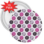 Pattern Seamless Design Decorative 3  Buttons (10 pack) 