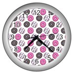 Pattern Seamless Design Decorative Wall Clock (Silver)