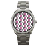 Pattern Seamless Design Decorative Sport Metal Watch