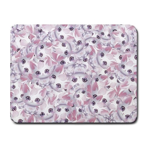 Sweet Kawaii Kitty Pattern (ai) Bk Small Mousepad from ArtsNow.com Front