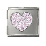 Sweet Kawaii Kitty Pattern (ai) Bk Mega Link Heart Italian Charm (18mm)