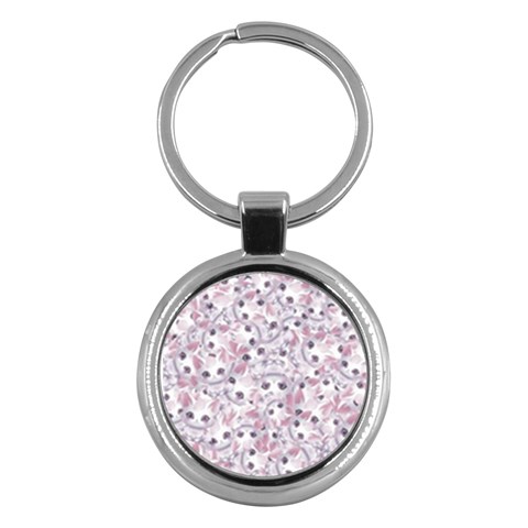 Sweet Kawaii Kitty Pattern (ai) Bk Key Chain (Round) from ArtsNow.com Front