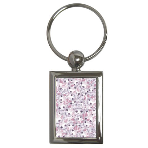 Sweet Kawaii Kitty Pattern (ai) Bk Key Chain (Rectangle) from ArtsNow.com Front