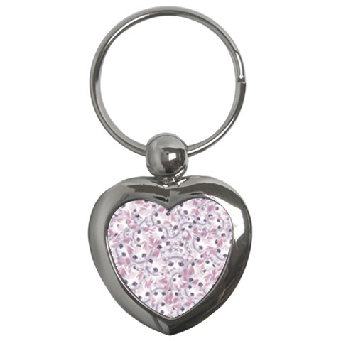 Sweet Kawaii Kitty Pattern (ai) Bk Key Chain (Heart) from ArtsNow.com Front