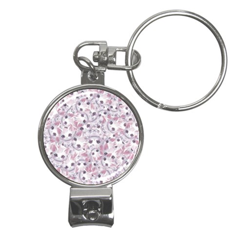 Sweet Kawaii Kitty Pattern (ai) Bk Nail Clippers Key Chain from ArtsNow.com Front