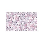 Sweet Kawaii Kitty Pattern (ai) Bk Sticker (Rectangular)