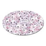 Sweet Kawaii Kitty Pattern (ai) Bk Oval Magnet