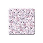 Sweet Kawaii Kitty Pattern (ai) Bk Square Magnet