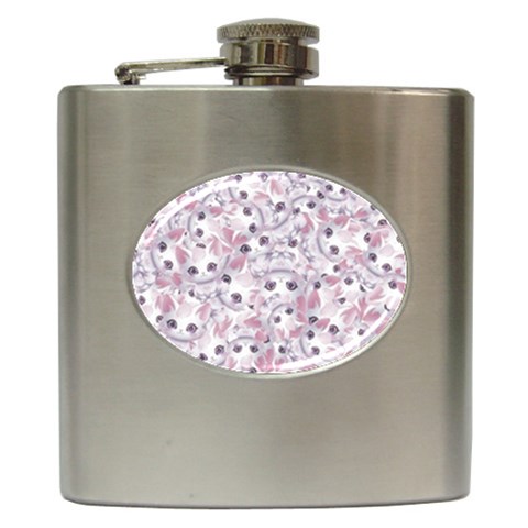 Sweet Kawaii Kitty Pattern (ai) Bk Hip Flask (6 oz) from ArtsNow.com Front