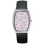 Sweet Kawaii Kitty Pattern (ai) Bk Barrel Style Metal Watch