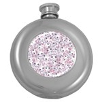 Sweet Kawaii Kitty Pattern (ai) Bk Round Hip Flask (5 oz)