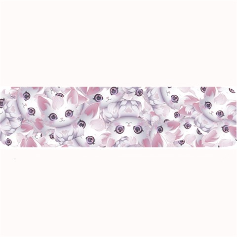 Sweet Kawaii Kitty Pattern (ai) Bk Large Bar Mat from ArtsNow.com 32 x8.5  Bar Mat