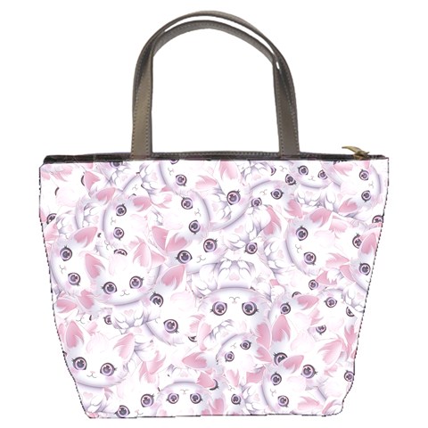 Sweet Kawaii Kitty Pattern (ai) Bk Bucket Bag from ArtsNow.com Back